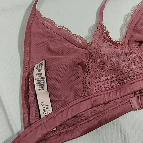 NWT Victoria's Secret DustyRose LaceBralette Sz S. - Picture 3 of 4